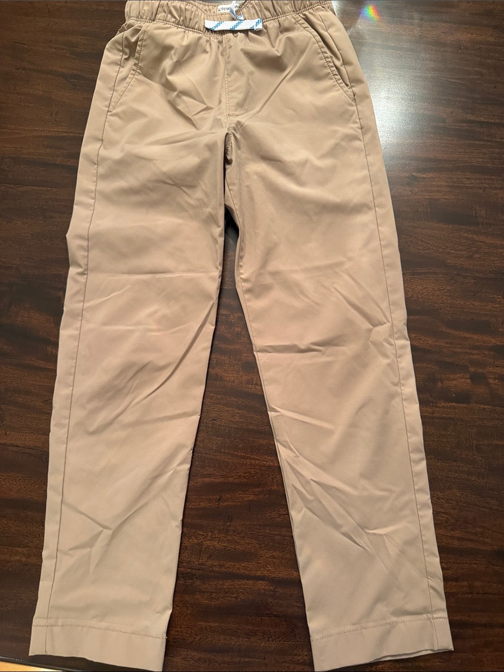 Crewcuts Tan Drawstring Chinos